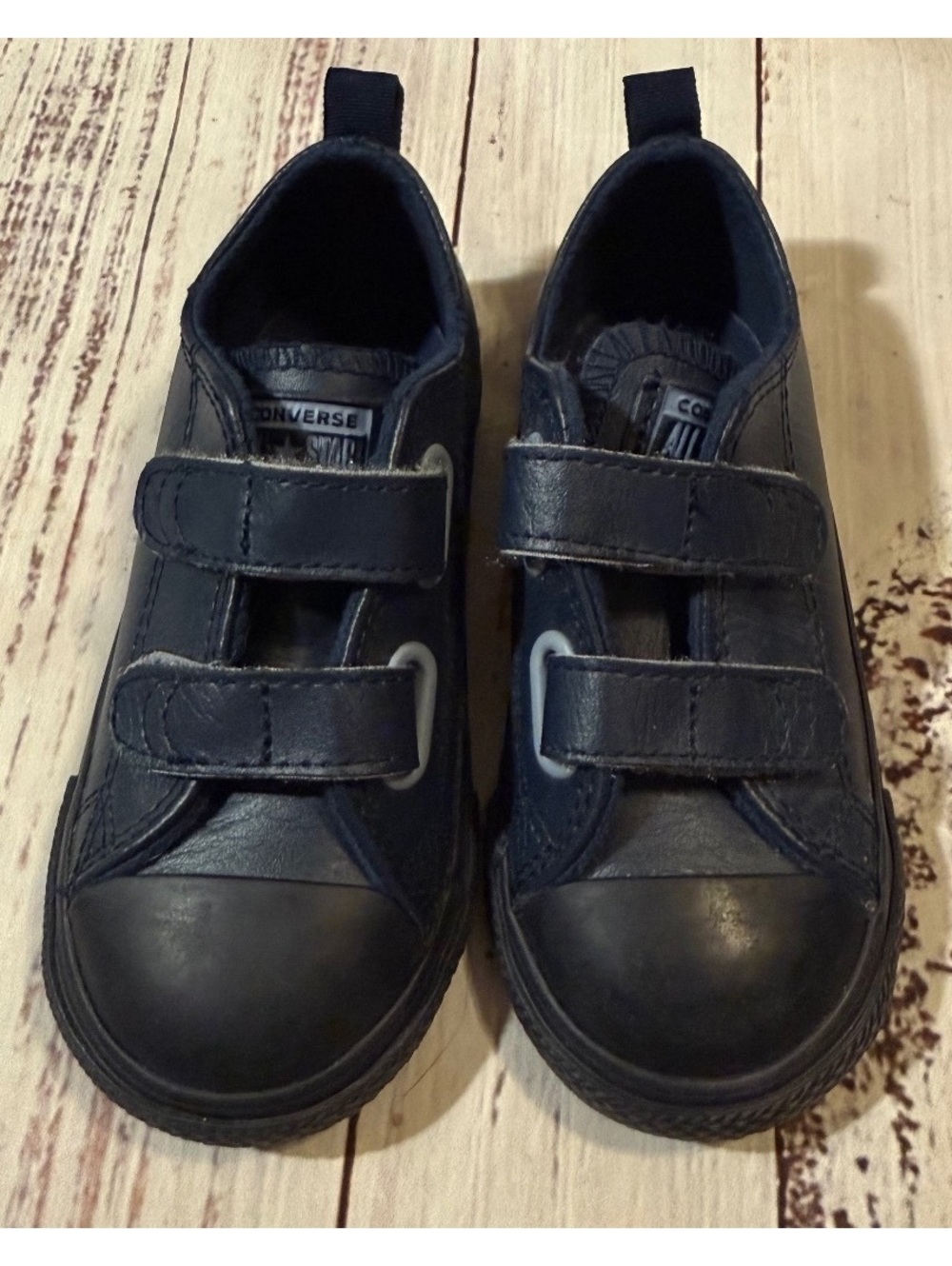 Converse Navy Leather Sneakers Toddler size 9